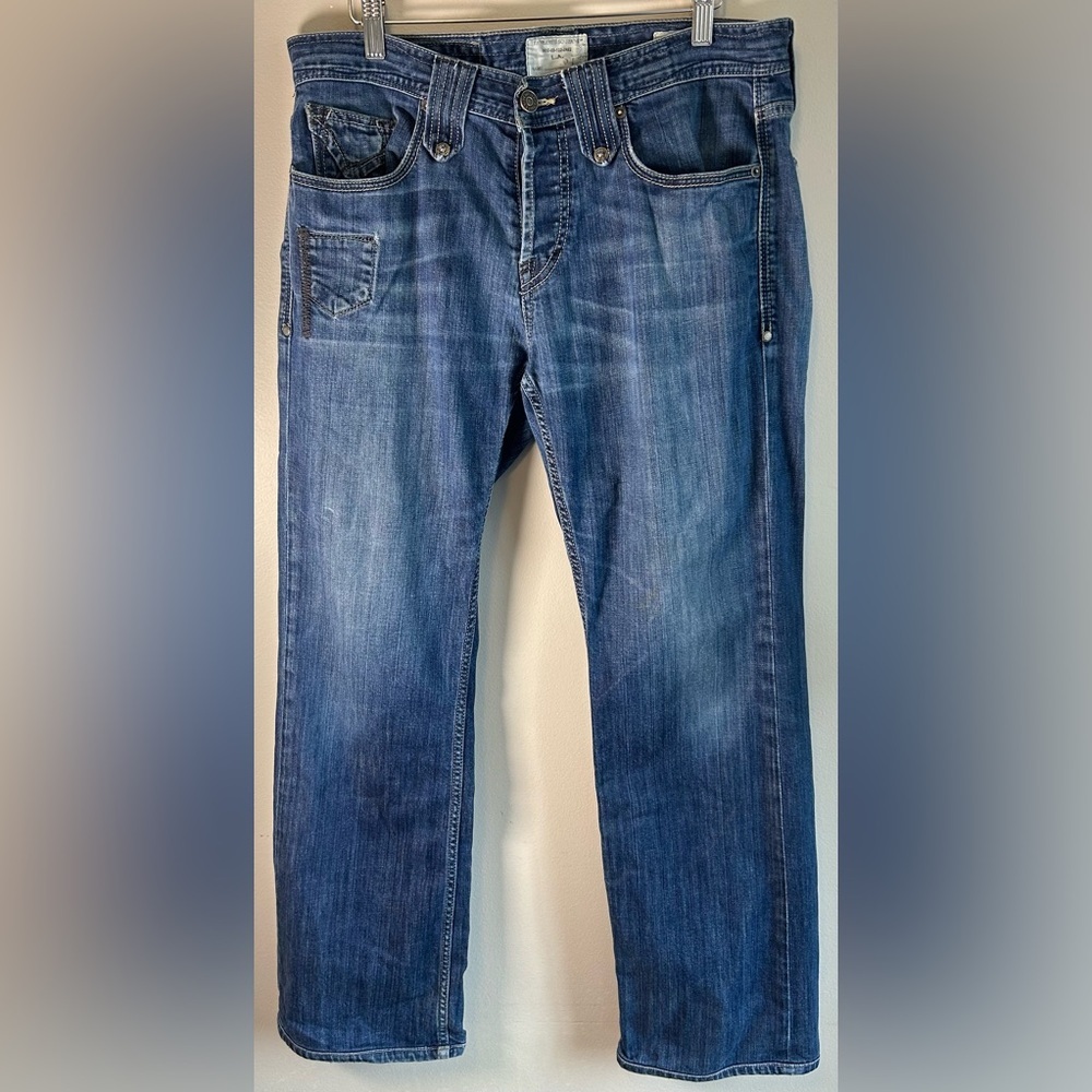 Taverniti So Mens Denim Jeans 34X31 Designed By Jimmy Taverniti Embroidered RARE